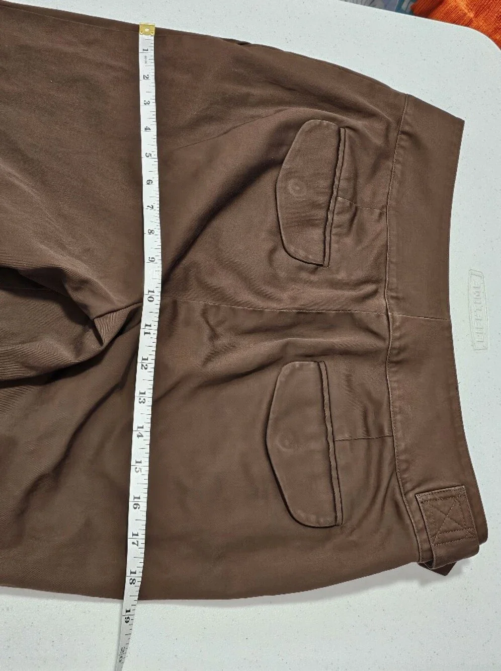 Y2K Vintage Ralph Lauren Brown Belted Chinos Womens Pants 8